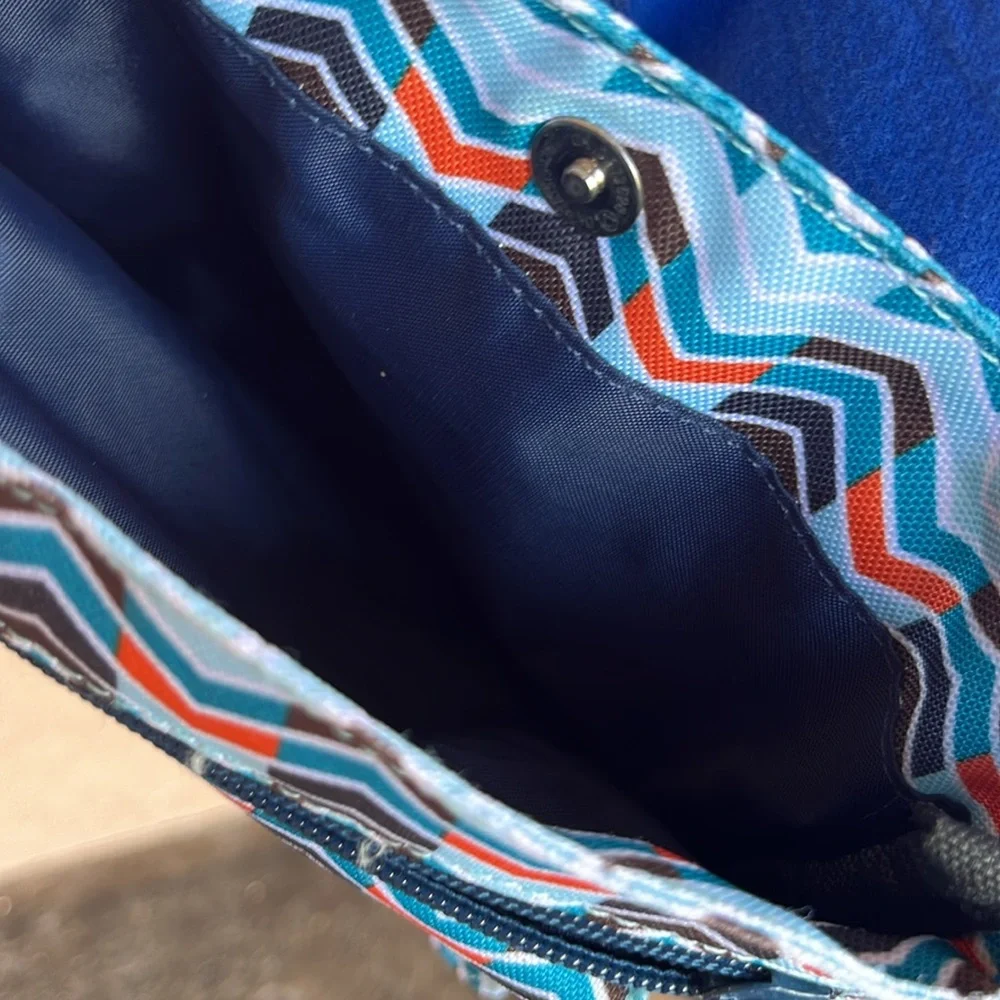 KAVU  Chevron Pattern Bag - Blue and Orange